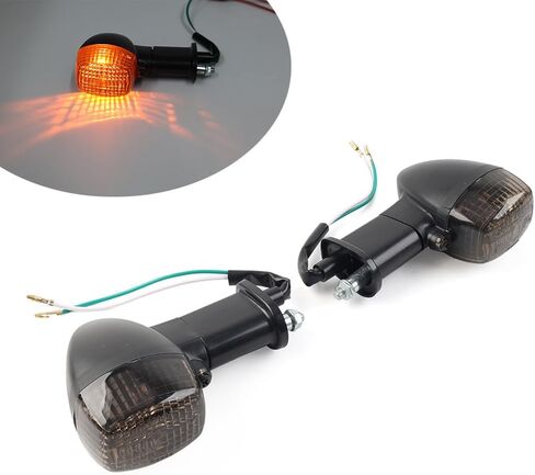 Liru 2PCS Motorcycle Rear Turn Signals Indicator Light For Kawasaki ZR7S 2001-2005, Black in Saudi Arabia