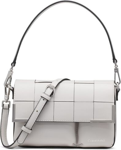 Calvin Klein Mica Organizational Flap Crossbody, Deep Forest Puffy, One Size in Kuwait