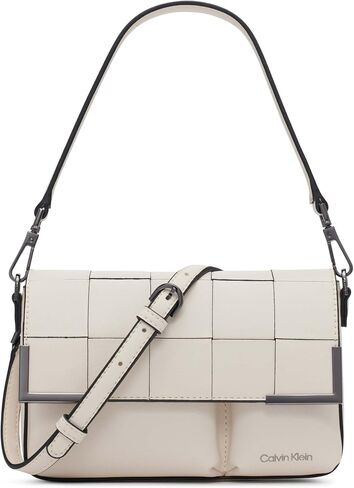 Calvin Klein Mica Organizational Flap Crossbody, Deep Forest Puffy, One Size in Kuwait