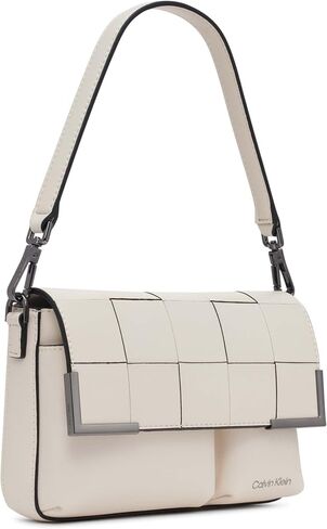 Calvin Klein Mica Organizational Flap Crossbody, Deep Forest Puffy, One Size in Kuwait