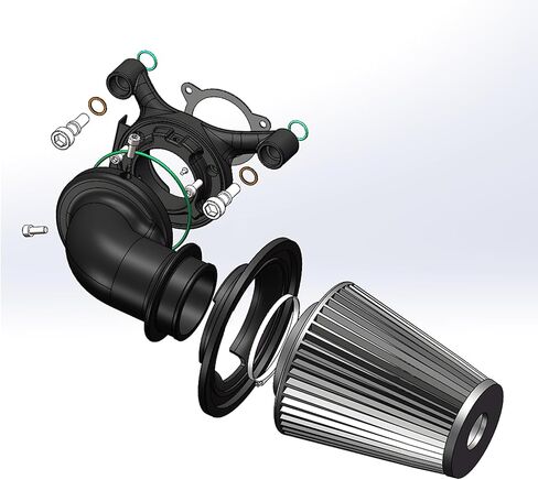Big Sucker cone Air filter intake for harley air Cleaner Sportster Softail fatboy heritage dyna touring street road king Glide (Deep style -Chromed, Type C : Touring 08-16, Softail 16-17) in Saudi Arabia