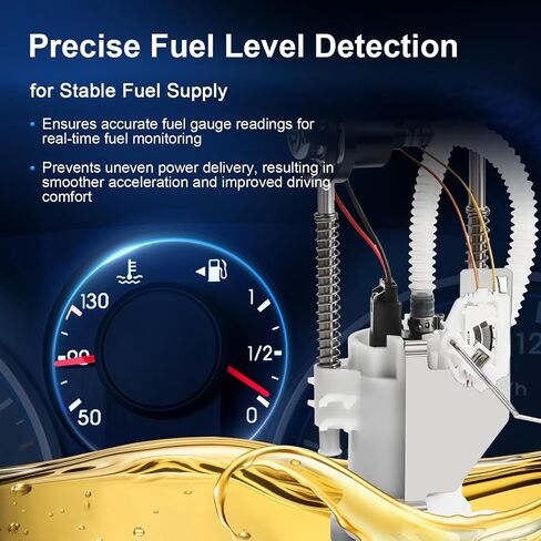 Electric Fuel Pump Assembly w/Sending Unit Compatible with 2001 2002 2003 Mazda B2300 B3000 B4000, Ford Ranger (2.3L L4, 3.0L 4.0L V6), Replaces E2293M in Saudi Arabia