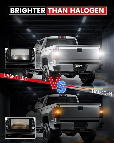 LASFIT 3157 LED Reverse Lights Fit for Ford F150 2015 2016 2017, Super Bright 6000K Xenon White Backup Lamp for F-150, DRL Replacement Back Up Bulb for 3156 3056 3057 3047 4114 4157 4057 Socket, 2pcs in Kuwait