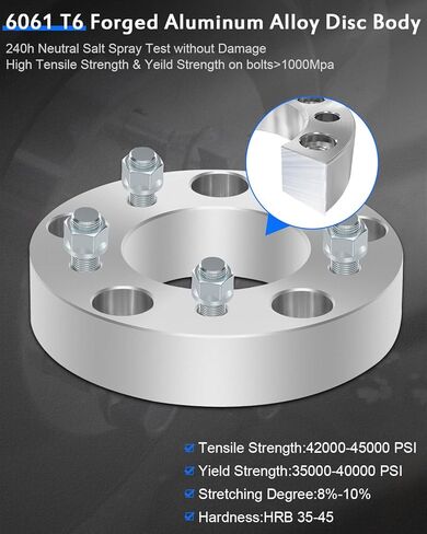 ECCPP 4PCS 1.5 بوصة (38 مم) 5x5.5 إلى 5x5 محولات العجلات تحويل 5x139.7 إلى 5x127 من أجل 2004-2009 ل Durango 1992-1996 لفورد برونكو 1992-2002 لفورد E150 econoline-not fit stock wheels in Saudi Arabia