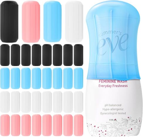 8 Pack Silicone Bottle Covers,Elastic Sleeves for Leak Proofing,Travel Essentials for Women Men,Travel Size Toiletries,Cruise Ship Essentials, Accessories Luggage, Travel Must Haves in Saudi Arabia