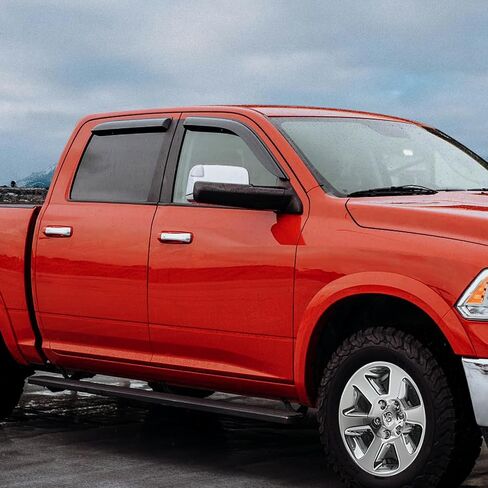Voron Glass Tape-on Extra Durable Rain Guards for Ram 2500/3500 2011-2025 Crew Cab, Window Deflectors, Vent Window Visors, 4 Pieces - 100279 in Kuwait