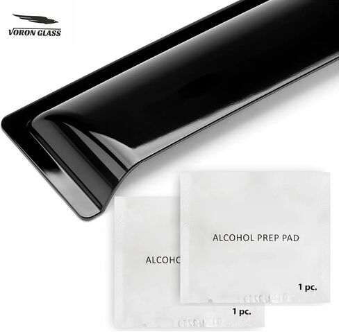 Voron Glass Tape-on Extra Durable Rain Guards for Ram 2500/3500 2011-2025 Crew Cab, Window Deflectors, Vent Window Visors, 4 Pieces - 100279 in Kuwait
