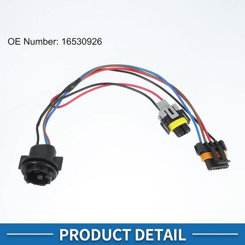 Front Fog Lamp Parking Lamp Wiring No.16530926 Durable Fog Light Socket Harness for Pontiac Grand Prix 2006-2010 Rubber Plastic Copper WireBlack Gray in Saudi Arabia