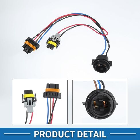 Front Fog Lamp Parking Lamp Wiring No.16530926 Durable Fog Light Socket Harness for Pontiac Grand Prix 2006-2010 Rubber Plastic Copper WireBlack Gray in Saudi Arabia