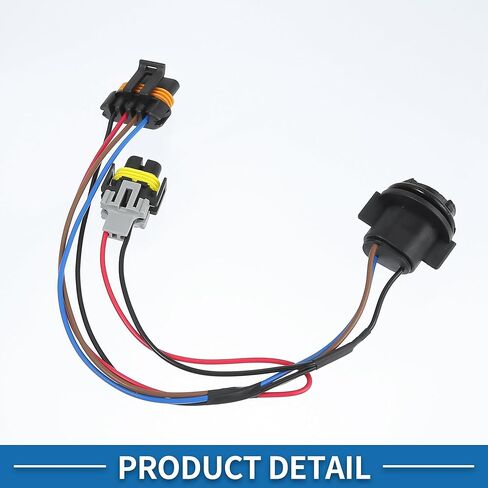 Front Fog Lamp Parking Lamp Wiring No.16530926 Durable Fog Light Socket Harness for Pontiac Grand Prix 2006-2010 Rubber Plastic Copper WireBlack Gray in Saudi Arabia