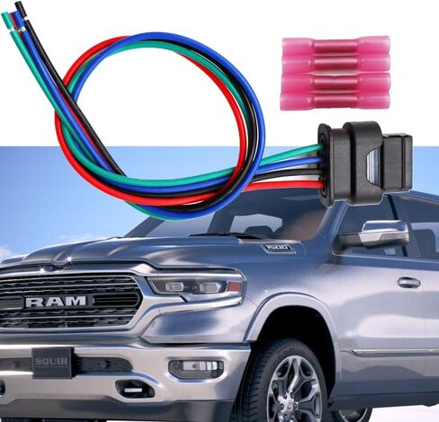 متوافق مع RAM 1500 2019-2024 Active Air Dam Connector Pigtail Plug Plud Wirnness Harness Harness in Saudi Arabia