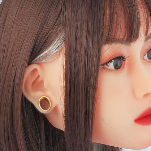 LADEMAYH 2Pcs 1/2 inch Gauges for Ears, Elegant Silver 12mm Gauges for Ears, Retro Floral 1/2 Plugs Tunnels Guages for Women, Surgical Steel Saddle Gauge Earrings in Kuwait