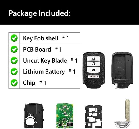 استبدال لعام 2017 2018 2019 2020 Honda Civic Odyssey Pilot LX CR V KEY FOB التحكم عن بُعد KR5V2X 4 أزرار 433MHz in Saudi Arabia