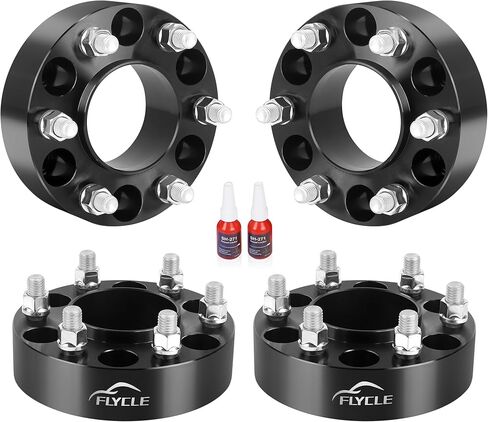 محولات عجلة FLYCLE 6x135 إلى 6x5.5 لعجلات Chevy Sliverado 1500 على مركبة 2015-2025 F150، محول عجلة 1.5 بوصة 6x135 إلى 6x139.7 مم مع مسامير M14x1.5 in Kuwait