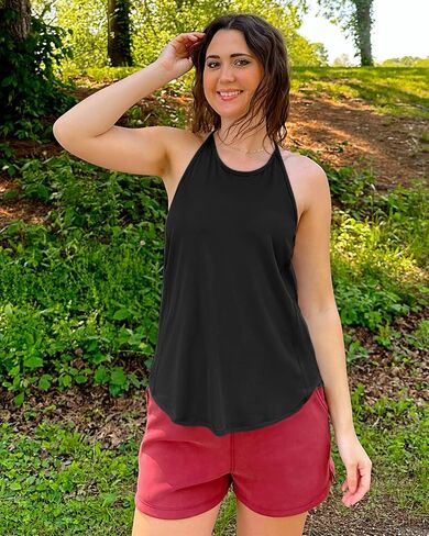 G4Free Womens Muscle Workout Tank Top Lightweight Athletic Gym Tops Fast Dry Racerback Running Tanks in Kuwait