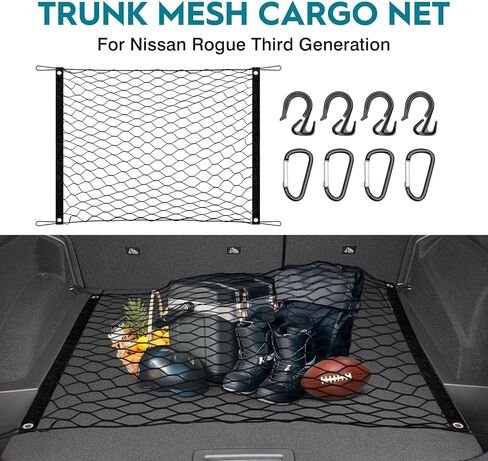 FIILINES Trunk Mesh Cargo Net for Toyota RAV4 2013-2018, Envelope Style Cargo Net for Toyota RAV4 Accessories, Premium Rear Trunk Organizers and Storage Cargo Net in Saudi Arabia