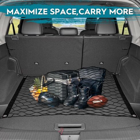 FIILINES Trunk Mesh Cargo Net for Toyota RAV4 2013-2018, Envelope Style Cargo Net for Toyota RAV4 Accessories, Premium Rear Trunk Organizers and Storage Cargo Net in Saudi Arabia