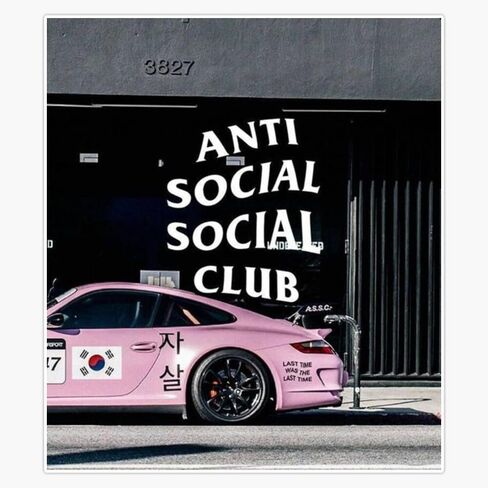 ملصق نادي اجتماعي مضاد اجتماعي ملصق فينيل مقاوم للماء ملصق ملصق محمول للكمبيوتر. in Kuwait