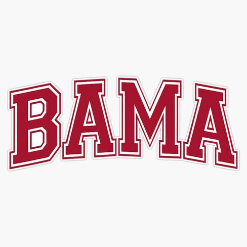 Bama Varsity Style Alabama Pride Flag Sticker Vinyl Decal Bumper Sticker 5" in Saudi Arabia