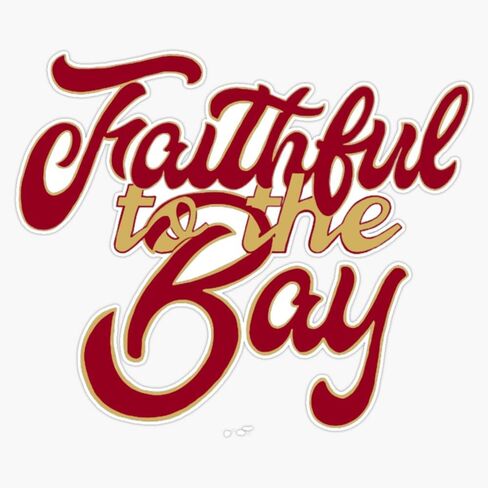 SF Faithful to the Bay Window Water Bottle Bumper Sticker Decal 5" in Saudi Arabia