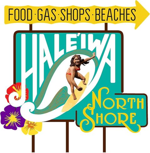 Cafepress Haleiwa ، North Shore ، Oahu ، مربع مجوهرات الذاكرة لعلامة الطريق ، 5 "x5" x3.75 " in Kuwait