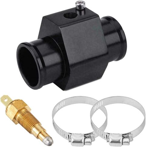 Universal Automotive Radiator in-Line Coolant Hose Fitting Adapter 1/8" NPT Electric Fan Grounding Thermostat Sensor Switch Wiring Kit (26mm, 190'F On - 175'F Off) in Kuwait