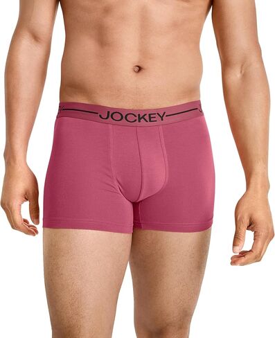 Jockey Men's Underwear Organic Cotton Stretch 4" Trunk - 3 Pack in Kuwait