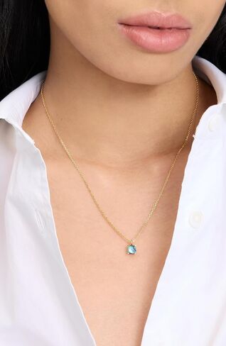 kate spade new york 6mm Square Pendant, Blue Gold in Saudi Arabia