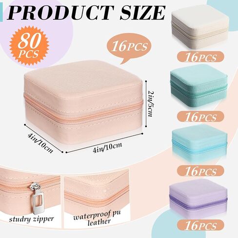 Batiyeer 80 Pcs Small Jewelry Boxes Bulk Mini Travel Jewelry Case Organizer for Women Wedding Bridesmaid Proposal Valentine Return Gift in Saudi Arabia