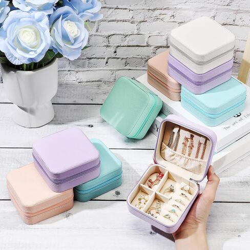 Batiyeer 80 Pcs Small Jewelry Boxes Bulk Mini Travel Jewelry Case Organizer for Women Wedding Bridesmaid Proposal Valentine Return Gift in Saudi Arabia