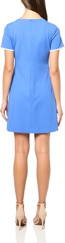 Tommy Hilfiger Women's Short Sleeve High Neck Contrast Trim Sheath Mini Dress in Saudi Arabia