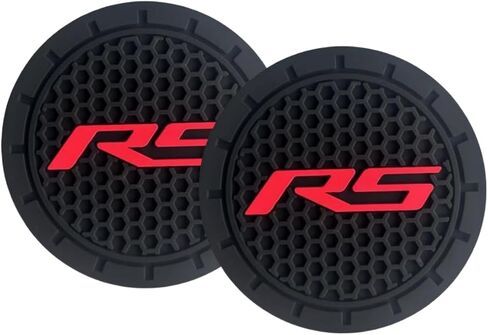 2pcs 2.75 بوصة حامل كأس السيارة متوافق مع Camaro Equinox Cruze Malibu RS Cars Cars Custors Coasters للملحقات الداخلية للسيارات (RS-Red) in Kuwait
