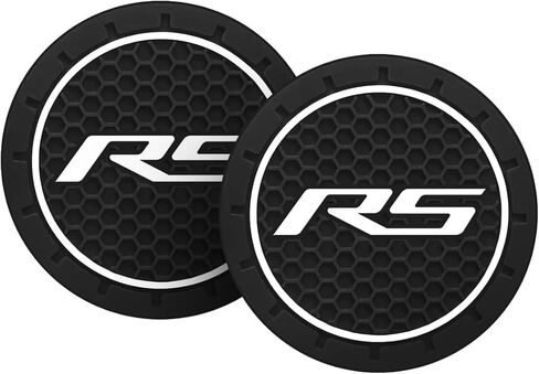 2pcs 2.75 بوصة حامل كأس السيارة متوافق مع Camaro Equinox Cruze Malibu RS Cars Cars Custors Coasters للملحقات الداخلية للسيارات (RS-Red) in Kuwait