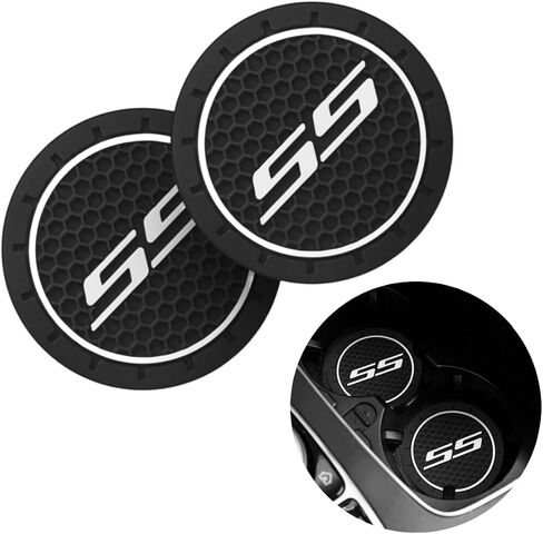 2pcs 2.75 بوصة حامل كأس السيارة متوافق مع Camaro Equinox Cruze Malibu RS Cars Cars Custors Coasters للملحقات الداخلية للسيارات (RS-Red) in Kuwait