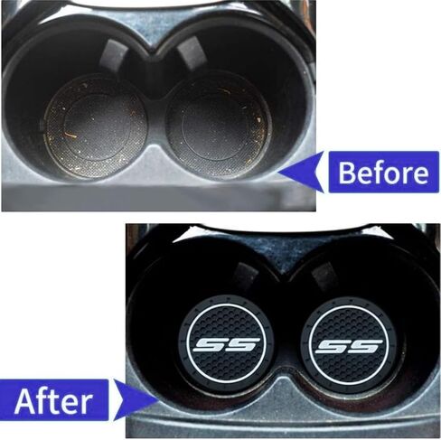 2pcs 2.75 بوصة حامل كأس السيارة متوافق مع Camaro Equinox Cruze Malibu RS Cars Cars Custors Coasters للملحقات الداخلية للسيارات (RS-Red) in Kuwait