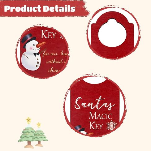 Christmas Snowman Wooden Door Knob Ornament, Holiday Handle Tag, Festive Decor for Home, Wood Door Hanger for Christmas Celebrations in Saudi Arabia