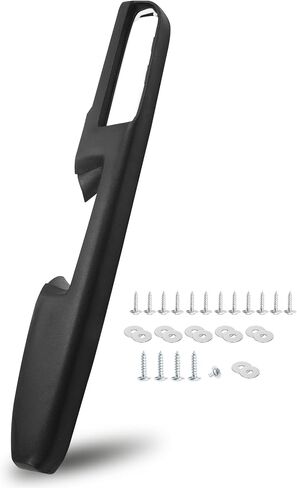 80994 Front Driver Side Armrest Repair (Left) Compatible with GMC Sierra Yukon 2010-2014 for Chevrolet Chevy Silverado Suburban Tahoe Avalanche with Door Release Handle Above Armrest, Black, 27in in Kuwait