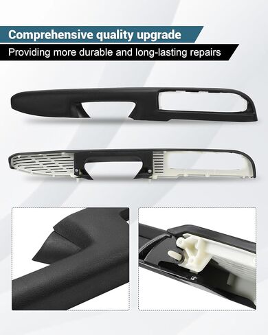 80994 Front Driver Side Armrest Repair (Left) Compatible with GMC Sierra Yukon 2010-2014 for Chevrolet Chevy Silverado Suburban Tahoe Avalanche with Door Release Handle Above Armrest, Black, 27in in Kuwait