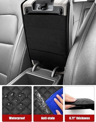 KBH Center Console Armrest Cover for 2017 2018 2019 2020 2021 Hyundai Tucson, Middle Console Arm Rest Lid Protector Cushion Pad, PU Leather Trim, Anti-Scratch, Black in Saudi Arabia