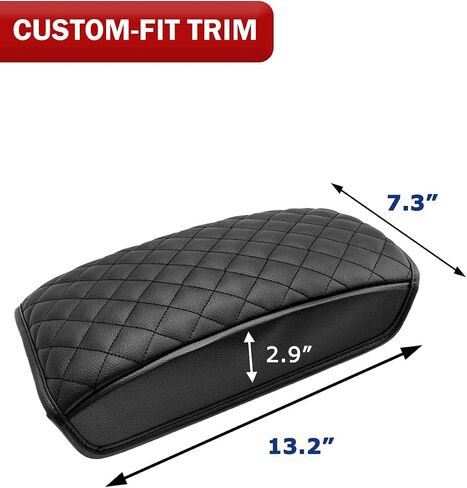KBH Center Console Armrest Cover for 2017 2018 2019 2020 2021 Hyundai Tucson, Middle Console Arm Rest Lid Protector Cushion Pad, PU Leather Trim, Anti-Scratch, Black in Saudi Arabia