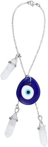 CRASPIRE 2PCS HAMSA HAND HANDANT HAND of MIRIAM مع شريرة العين الشنق زخرفة زخرفة قلادة زرقاء محظوظ حماية سبيكة الملحقات المينا الهدية للسيارة in Kuwait