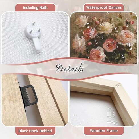 قماشية زهرة قديمة الجدار الفن الفرنسي الأزهار في مزهرية المطبوعات اللوحة الزيتية لغرفة نوم غرفة المعيشة 12x16 في غير مؤطر in Kuwait