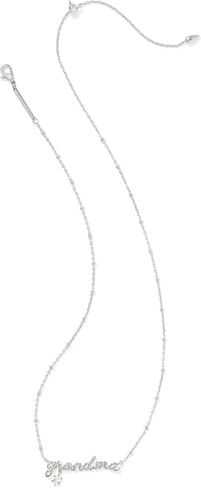 Kendra Scott Womens Grandma Crystal Short Prendant Necklace Silver Siles Size One One in Saudi Arabia