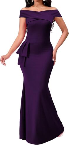 فساتين رسمية أنيقة من VisiChenup للنساء، فستان طويل طويل مثير لحفلات الكوكتيل والزفاف والحفلات المسائية in Kuwait