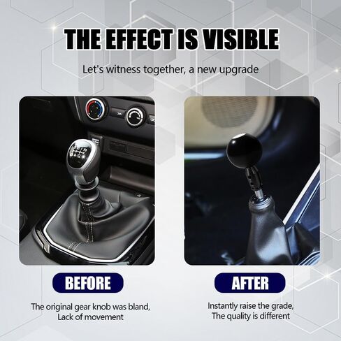 HAOBO Gear Shift Knob Adapter, Shifter Knobs Adapter, M12×1.25 Aluminum Alloy Shifter Adapter with Plastic Hose, Shifter Knob Boot Retainer Gear Stick Connector for Non-Threaded Shifters (Black) in Saudi Arabia