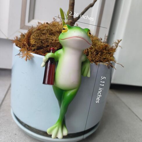 Adorable Miniature Frog Figurines - Perfect Plant Decorations for pots, Frog Garden Decor/Funny Frog Figurines for Stunning Plant and Home Decor in Saudi Arabia