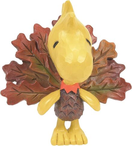 Enesco Peanuts by Jim Shore Harvest Woodstock in Turkey Costume Miniature Figurine- Stone Resin Hand Crafted Painted Collectible Thanksgiving Peanuts Snoopy Mini Figurines Home Decor Statue, 3.35 Inch in Saudi Arabia