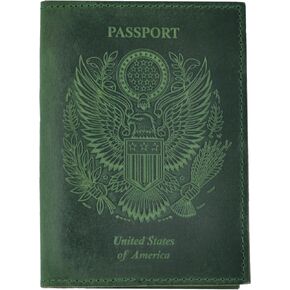 LEATHER VILLAGE Leather Passport Holder Cover – Travel Wallet with Card Slots, Vintage Passport Case for Men & Women – Cute Organizer for Travel Accessories & Documents - Distressed Brown in Kuwait