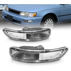 AmeriLite Clear Replacement Bumper Lamp Paking Lights Set For 1993-1997 Toyota Corolla - Passenger and Driver Side in Saudi Arabia