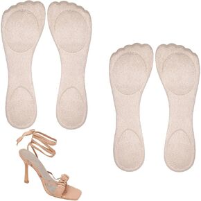 2pairs كعب إدراج للنساء ، 3/4 منصات الراحة عالية الكعب ، ونعال هلال مخملي للنساء ، وسائد القدم للعب الكعب العالي ، وإدراج صندل ، ونعال لترفيه الألم والعرق. in Kuwait